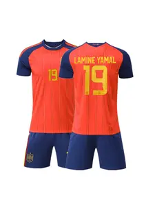 Sports Set, Boys Girls Breathable Gift, Spanish Football Kit, Training Wear, Casual Short Sleeve and Shorts