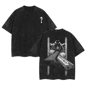 valentine shirts Manga Hellsing Graphic Printed T-shirt Oversized T Shirt Oversized Washed high1 quality Oversized Unisex Washed hot product soft