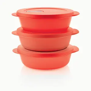 Tupperware Crystalwave Microwaveable 3 pc Bowl Set