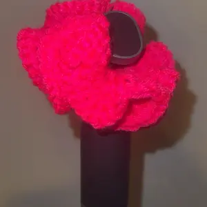 Pink Crochet Scunchie