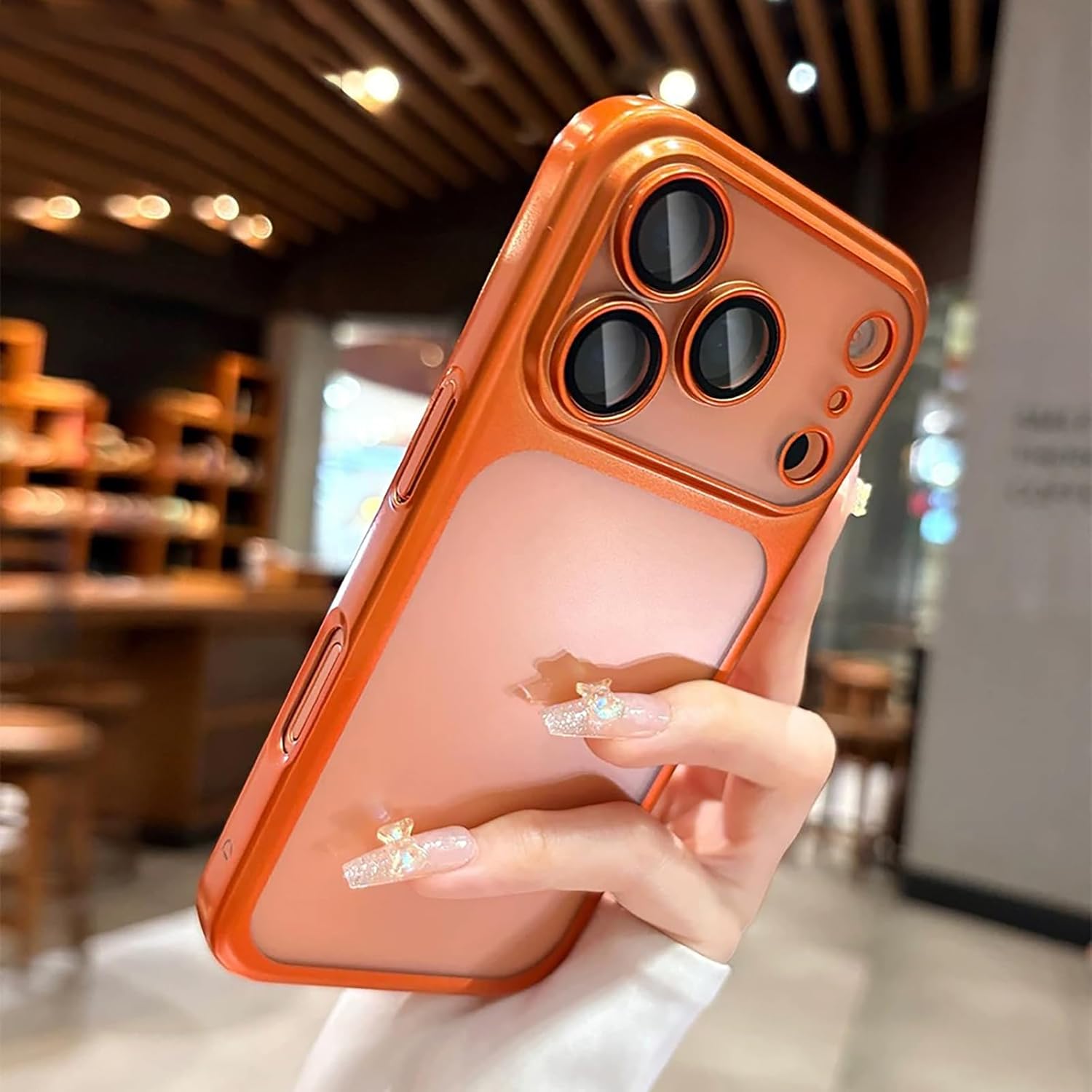 Electroplated Phone Cases for iPhone 17 Pro Max 16 15 14 13 12 Pro Max Plus, Luxury Matte Semi-Transparent, Full Camera Protection, Ultra-Slim Shockproof, Ultra-Thin All-Inclusive Drop-Proof Colorful Case for iPhone 17 Pro Max