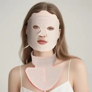 GlowTech 7-Color LED Photon Therapy Mask - Red and Blue Light for Skin Regeneration and Daily Care Rechargeable Silicone Beauty Device Women's Skincare Holiday Gift, Facial Care Tool Siliconemask