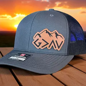 Christian SnapBack Hat God Is Greater Than Highs Lows Leather Patch Trucker Cap