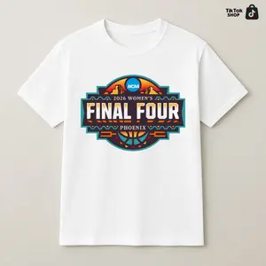 Women’s Final Four 2026 Phoenix Basketball T-Shirt Retro Desert Graphic Tee Unisex Cotton Streetwear Casual Sports Shirt for Men Women