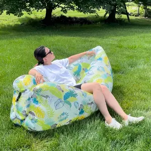 outdoor seating, outdoor sofa, inflatable sofa with cute prints,  high quality, comfortable, easy to be inflated with air, easy to carry, perfect for outdoor activities outdoor seating