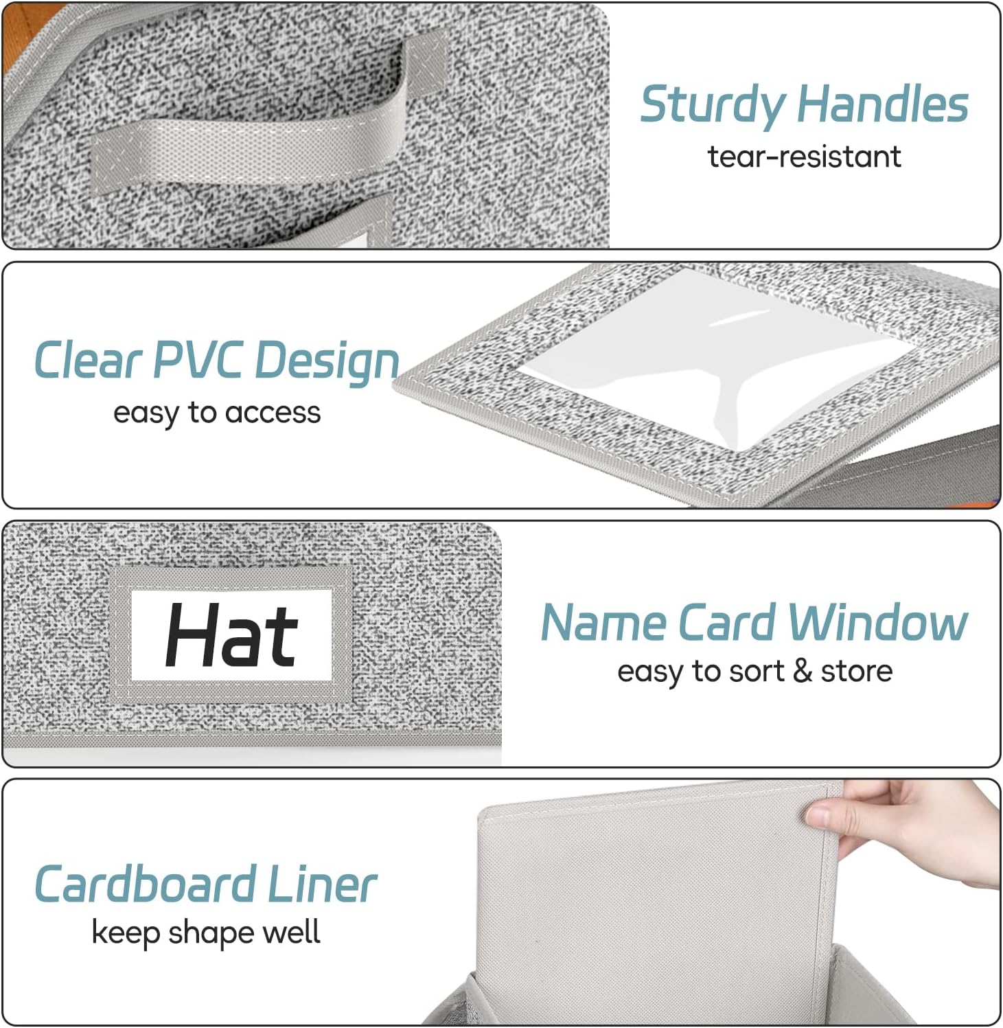 Stackable Hat Storage Box – Baseball Cap Organizer for Closets; Also Suitable for Storing Gloves, Clothing, and Toys. Features a Dustproof Non-Woven Fabric Design, Flip-Top Lid, Space-Saving Profile, and Breathable Material. Bag Set