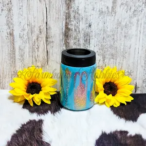 12 oz Hoggie Can Cooler – Blue Glitter Mischief