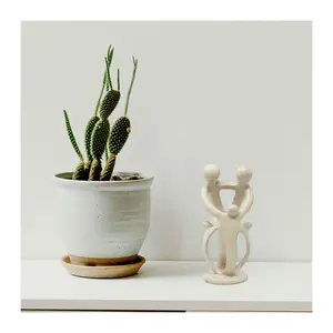 Global Crafts Soapstone Family Sculpture: 8 inch