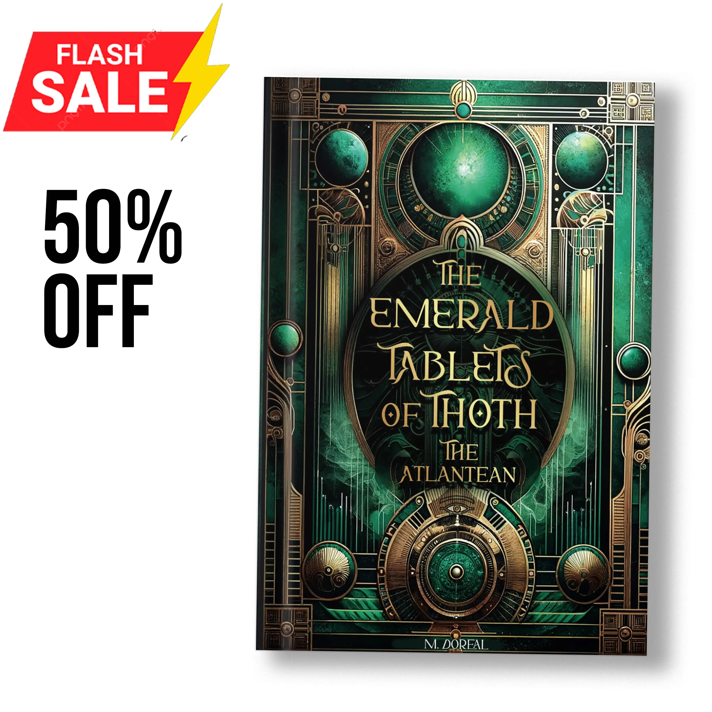 The Emerald Tablets of Thoth the Atlantean - English Esoteric Knowledge Mystical Literature Paperback Book, Horoscopes Genre, Horoscopes Enthusiasts Target, Published 8/20/2023, Atlantis-Themed