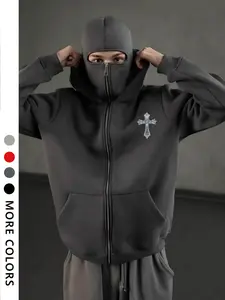 Unisex Anti-Social Hoodie, Graphic Print, Fitted Style, Casual Streetwear, Warm and Thick, Cross-Print Design, Fall & Winter Fashion, Long Sleeve