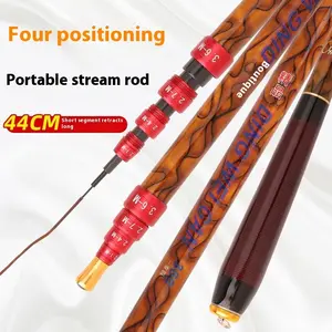 Carbon Fiber Ultra-Short Fishing Rod, Four Position Adjustment, Multi-Gear Regulation, Lightweight Hard Mini Portable Handheld Rod