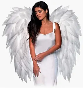 Angel Wings - Foam - White or Black - 36" - Lightweight - Costume Accessory