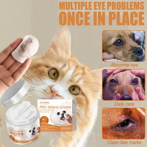 Dogs And Cats Tear Stains Eye  Wipe Eye Droppings To Remove Eye Dirt Non-Irritating Cotton Pad pet cleaning pet  wipes  for  dog  and  cat bath  gloves Hypoallergenic Pet Glove Wipes