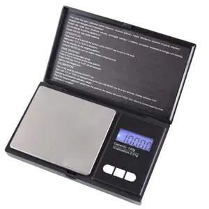 High Precision Mini Stainless Steel Electronic Scale Jewelry Gold Gram Scale Digital Pocket Scale Portable Kitchen Food Scale Lab Precision Weighing Instrument Outdoor Camping Travel Small Digital Scale Anti-Slip Base Micro Weighing Tool