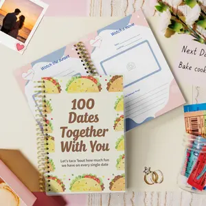 100 Date Ideas Scrapbook - An Interactive A5 Spiral Journal for Couples to Log 100 Unique Adventures, Featuring Photo Slots and Writing Prompts, A Perfect Keepsake for a Lifetime of Love