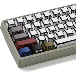 XVX Retro PBT Keycaps, Side Printed Keycap Set Cherry Profile, Dye Sublimation Graffiti Keyboard Keycaps Suitable for 60% 65% 75% 80%  MX Switches Mechanical Keyboard