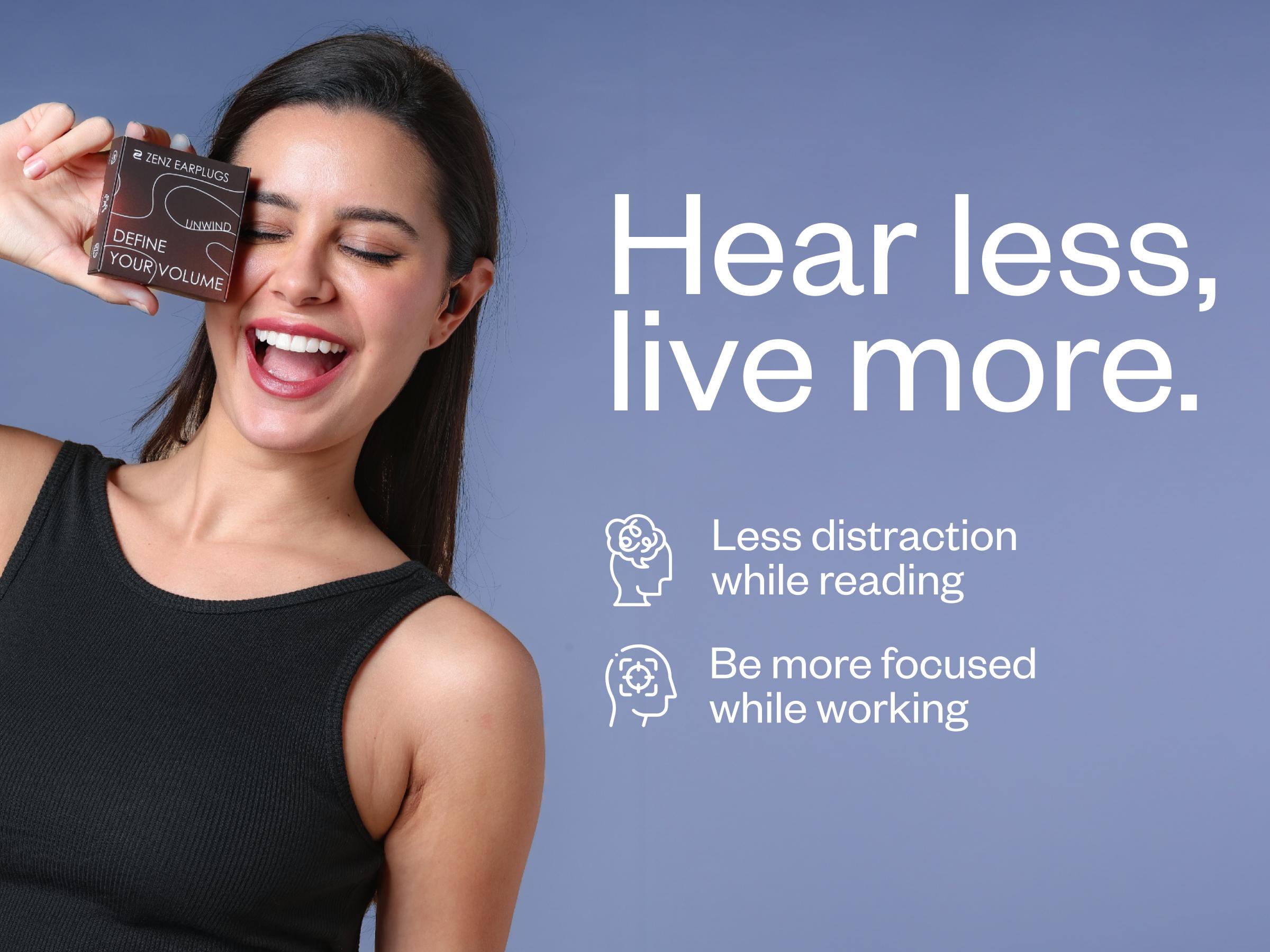 ZENZ Unwind Earplugs - Soft and Comfortable Design for Relaxation and Noise Reduction - Red