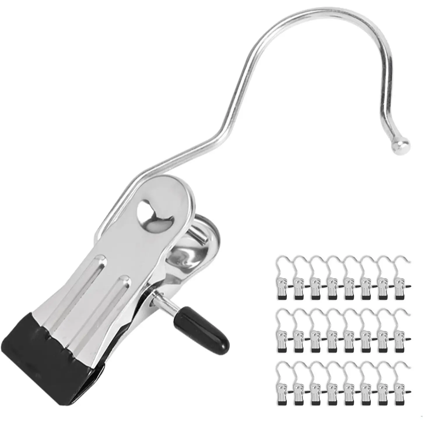 24 Pack Hanger Clips, Multi Function Clip Hooks, Laundry Hanging Hooks Clips, Clothes Clips, Closet Hangers, Boot Clips, Sock Clips, Hat Clips, Glove Clips, Trouser Clips, Towel Pins Organiser