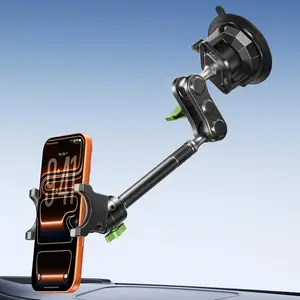 Car Phone Holder, Ultra-Durable Mteal Phone Holders for Your Car, 360° Rotation Cell Phone Car Mount for Windshield, Suction Cup Car Phone Mount for iPhone Samsung All Smartphone