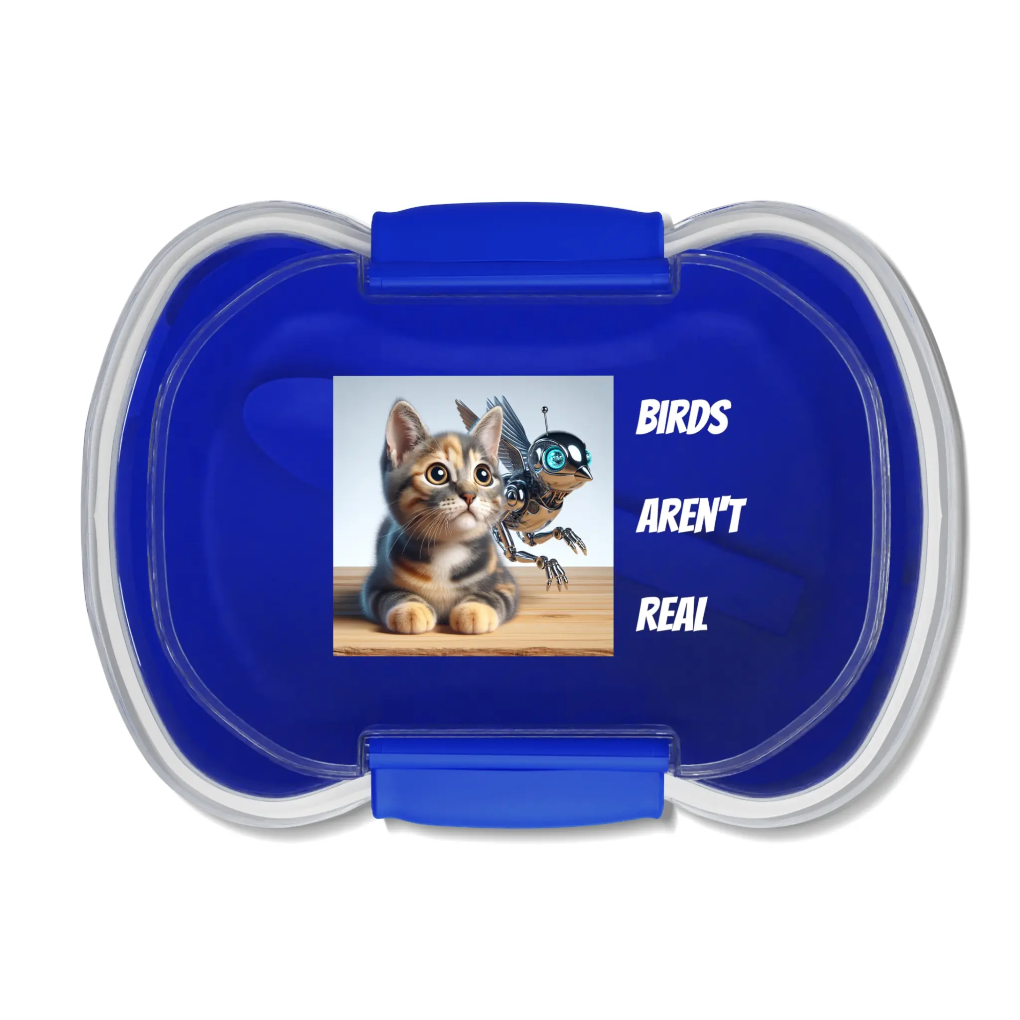 Whimsical Cat and Bird Bento Box, Cute Lunch Container for Pet Lovers, School Lunchbox, Fun Meal Prep Box, Eco-Friendly Snack Container