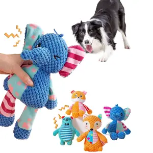 Durable Sound Elephant Fox Plush Dog Toy, Interactive Chew, Bite-Resistant Design, Teeth Cleaning, Suitable for All Dogs, Small and Medium Breeds
