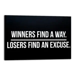 Winners Find A Way Poster Canvas Wall Art Home Decorative Prints Fade-Resistant Canvas Print Various Size for Home Gym Office Wall Decor