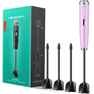 Mixer Handheld  Epoxy Mixer Saving Your Wrist Epoxy  Mixer  Stirrer   Molds  Molds DIY Crafts (Pink Included 4 count Paddles) IS-JB-JBPK-PRO