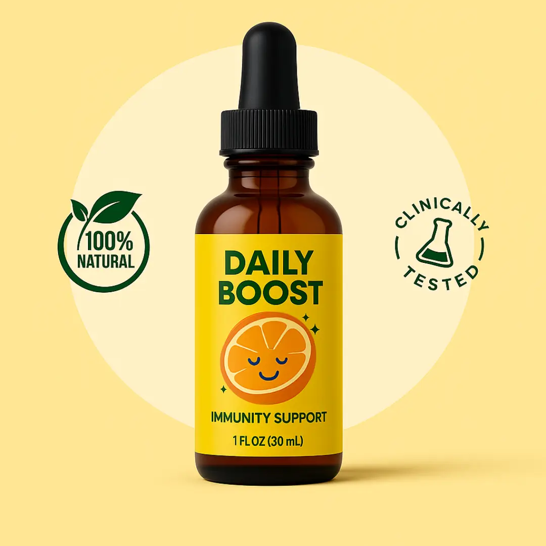 Nature's Fix™ DailyBoost Vitamin Supplement - Orange-Flavored Immune Support Daily Wellness Nutrient Aid