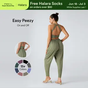Halara U Neck Pocket Harem Casual Jumpsuit-Easy Peezy Edition #summervibes