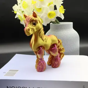 4pcs 3D Printed Horse Statue Figurines, Cute Collectible Figurines, Realistic Design, Perfect Gift for Birthdays & New Year, Decorative Collectible Items
