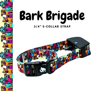3/4" Replacement E-Collar Strap – Soft, Lightweight Polyester | Adjustable Fit 12"–26" Neck | Bark Brigade