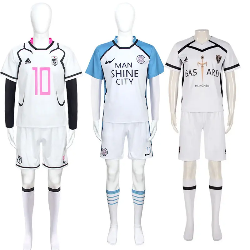 Japan Anime Blue Lock Itoshi Sae Cosplay Costumes Shidou Ryuusei Sports Jersey Oliver Aiku Soccer Jersey Football Uniforms White