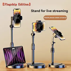 360 Degree Rotating Universal Smartphone Holder, Adjustable Height, Stable and Portable Desktop Mount, Ideal for iPhone and Android, Perfect for Video Viewing and Photography
