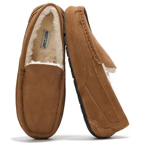 Project Cloud Men's | Genuine Suede Slippers - Loafers | Memory Foam | Lightweight | Non-Slip - Oswin Project Cloud Men's | Genuine Suede Slippers - Loafers | Memory Foam | Lightweight | Non-Slip - Oswin
