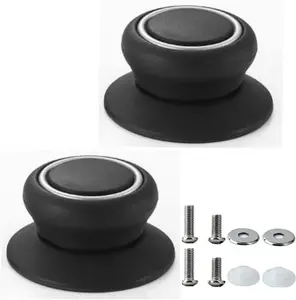2 count Pot Lid Knobs, Kitchen Bakelite Pot Lid Handle, Universal Pot Lid Top Replacement Knob, Heat Resistant and  Static Electricity, Easy Installation for Casserole Glass Pot Lid Knob