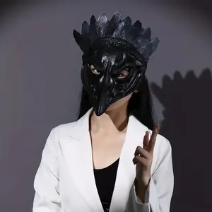 Gothic Crow Mask, Bird-Themed Party Accessory for Halloween, Mardi Gras, Costume Events, Dance Parties, Halloween Decoration
