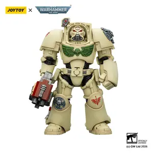 JOYTOY Warhammer 40k  1/18  Action Figure Dark Angels Deathwing Terminator 2 with Power Fist and Storm Bolter JT03134