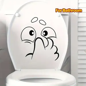 1PC Hardcore Funny Humor Style "Toilet Cover Nose Gesture" Car Sticker, Suitable for Car Bodies, Motorcycle Side Panels, Laptop Cases, Luggage Decor, Exclusive Trendy Personalized Decal for Funny Humor Culture and Personalized Attitude Enthusiasts