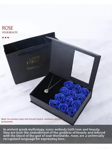 Elegant Jewelry Box with Soap Rose Bouquet, Perfect Gift for Valentine's Day, Mother's Day, Birthday, Surprise Present for Him/her