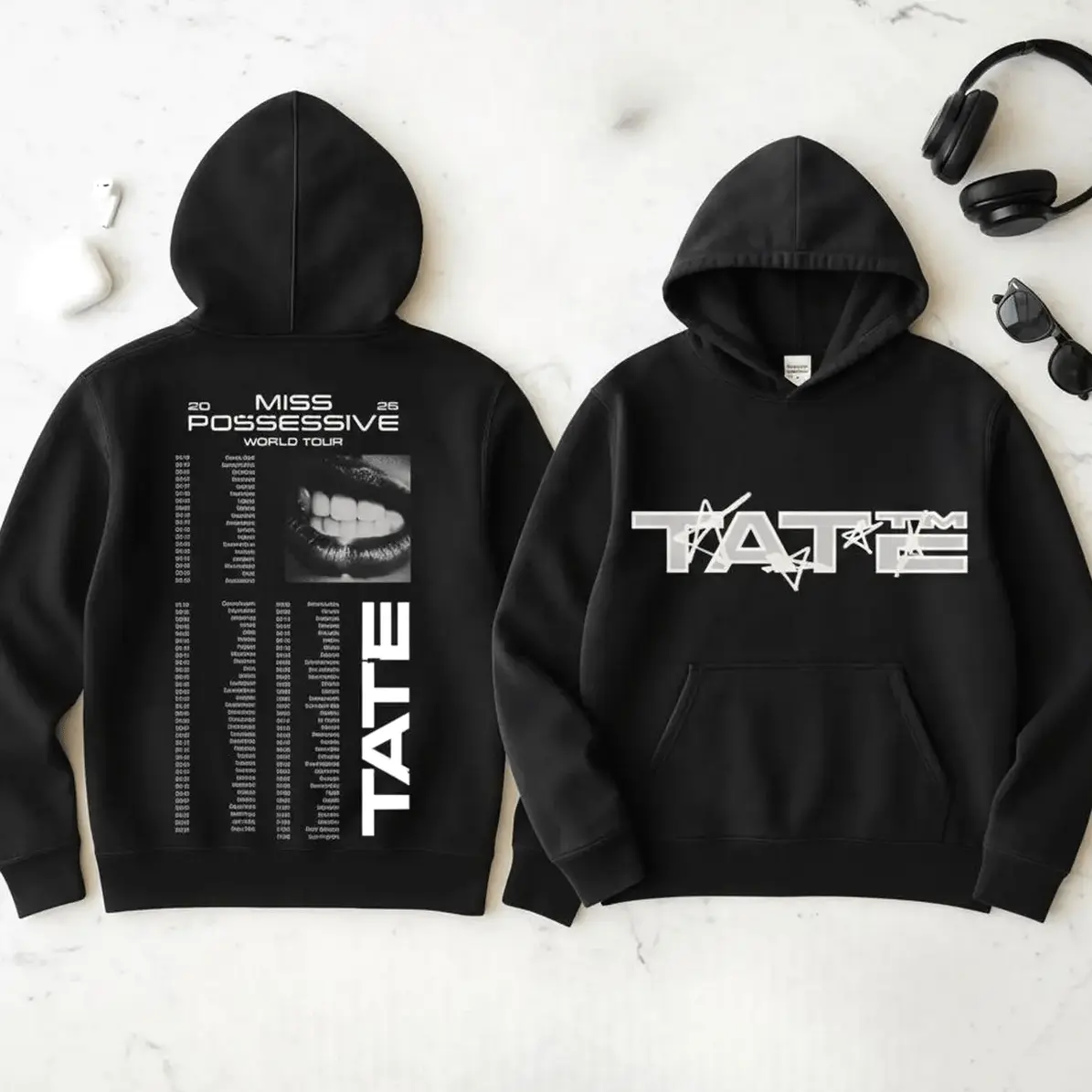 T Mcrae Miss Possessive Tour 2025 Front And Back Hoodie T Mcrae Shirt So Close To What Sweatshirt Concert Outfit 4 Hoodied Cotton Hoodie for Couple