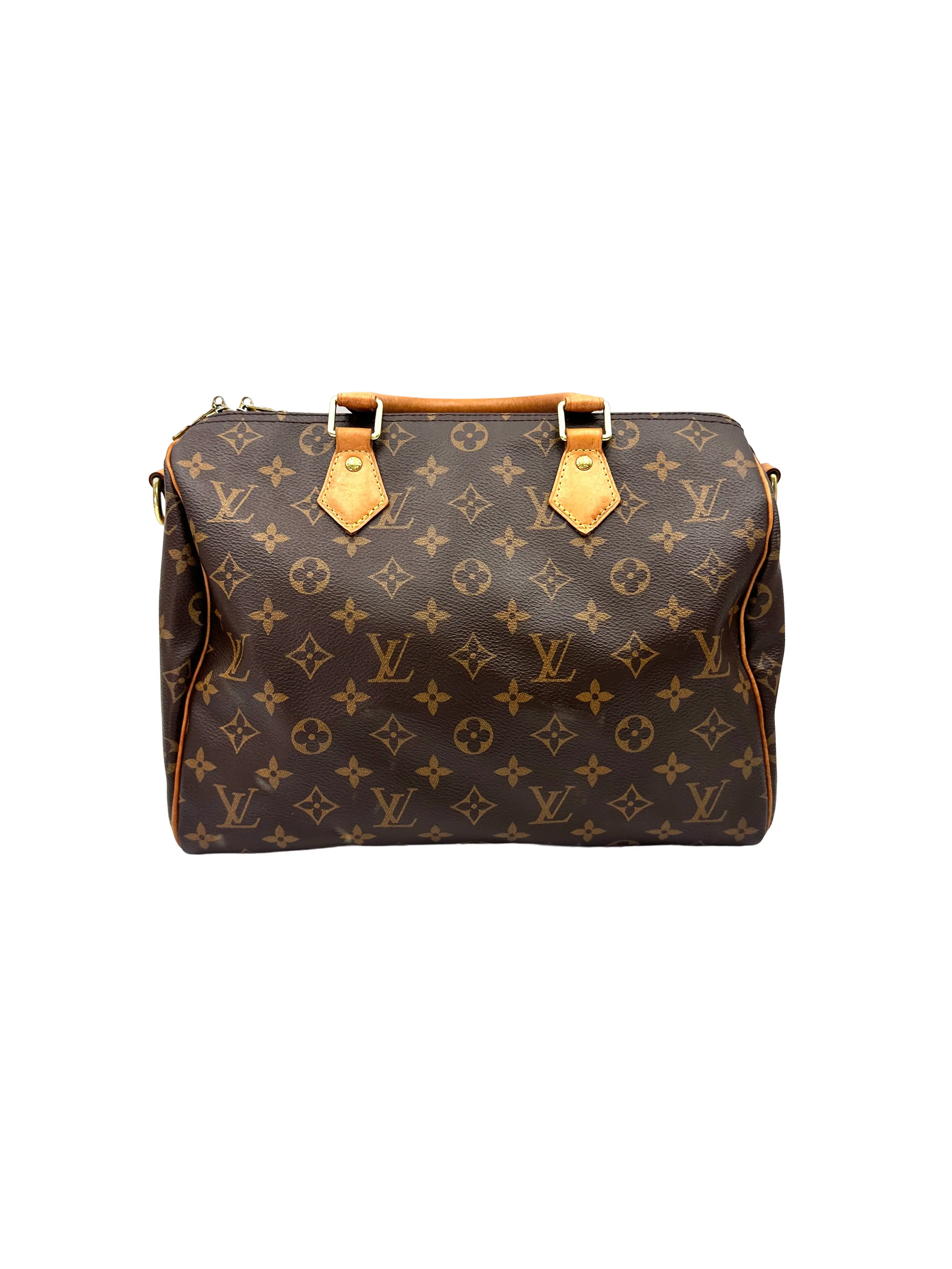 Pre-owned Louis Vuitton Leather Shoulder Bags Speedy30 Monogram Canvas Handle Bag 0717IRIS276