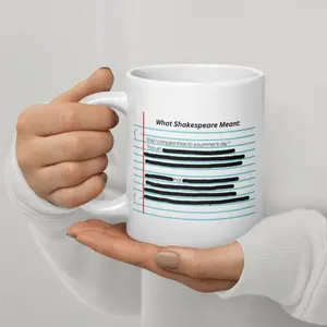 [SALE UP TO 50% + FREE SHIP]  Thou Art Hot  Hilarious Shakespeare Literary Mug  White glossy mug