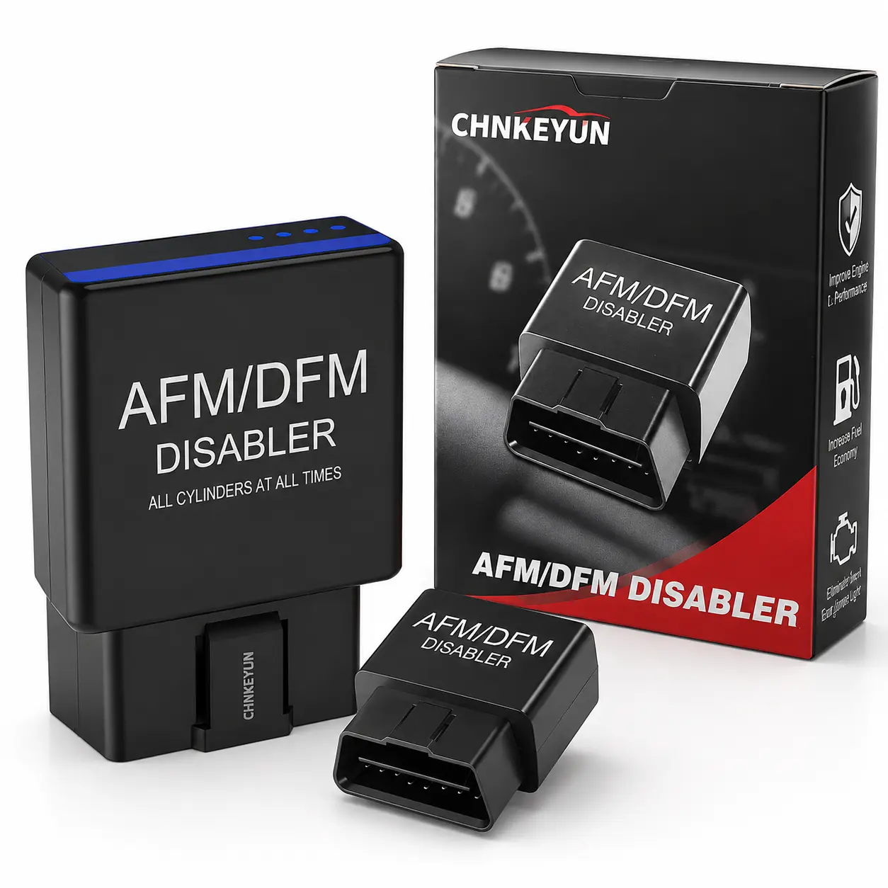 AFM/DFM Disabler OBD-II Port Plug-in Device, 2005-2020 Upgrade for V6 & V8 GM Motors, ECU Reset, Full Power, Cars Accessories for Chevy 5.3 Silverado, GMC Sierra Yukon, Cadillac Escalade