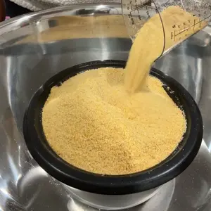 Special Nigeria yellow Garri (cassava flakes) before best eba and fufu with better okra or ogbono soup