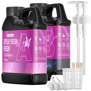 Epoxy Resin Kit 36OZ，Newly Formulated Crystal Clear Epoxy Resin，Strong, Bubble-Free, Anti-Yellowing Art Resin That，Suitable for DIY, Resin Art, Molds, Jewelry Making, Easy to Mix 1:1 Ratio