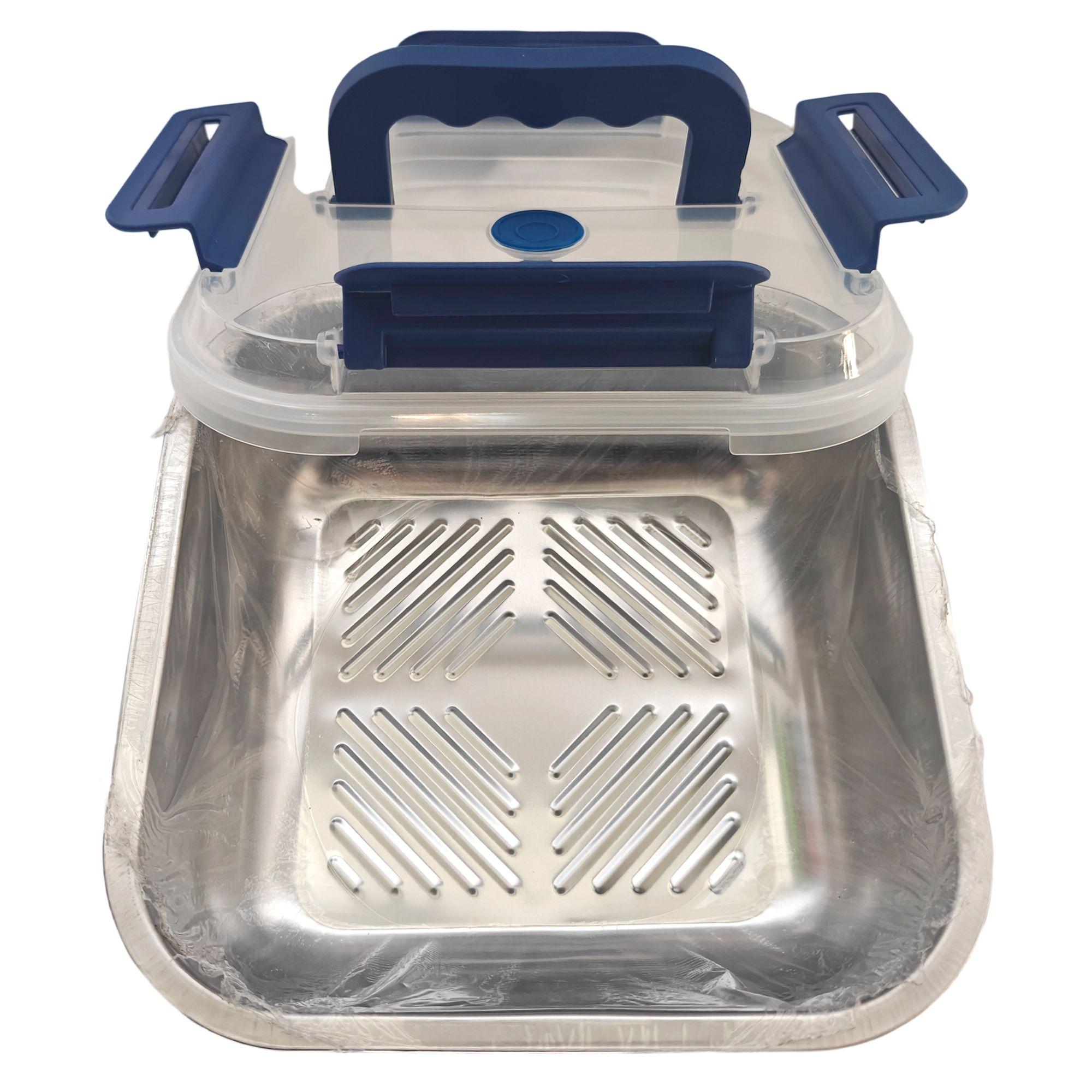 Yakimoto 2/4/6/8/10 PCS Extra-Large Stainless Steel Food Storage Containers With Blue Lids - Deep Design, Airtight Seal, Perfect For Refrigerator Organization, Meal Prep, Lunch Boxes & Kitchen Pantry