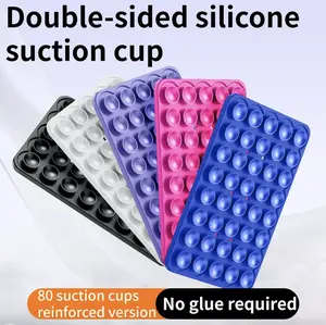 Suction Cup Phone Case Mount | Double-Sided Sticky Silicone Phone Holder |  Suction Phone Stand for Hands-Free Use | Durable Grip for Smartphones & Tablets | Ideal for Car, Desk, & Wall Mounting Android Cellphone Accessories Mobile