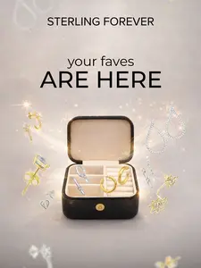 Sterling Forever Earring Mystery Bundle & Jewelry Case - 3 Pcs. Earrings & 1 Pc. Accessories Box