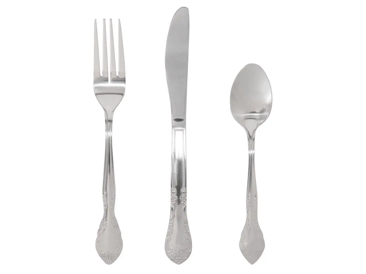 Gibson Everyday Fairmont 3 Piece Stainless Steel Flatware Set Gibson Everyday Fairmont 3 Piece Stainless Steel Flatware Set