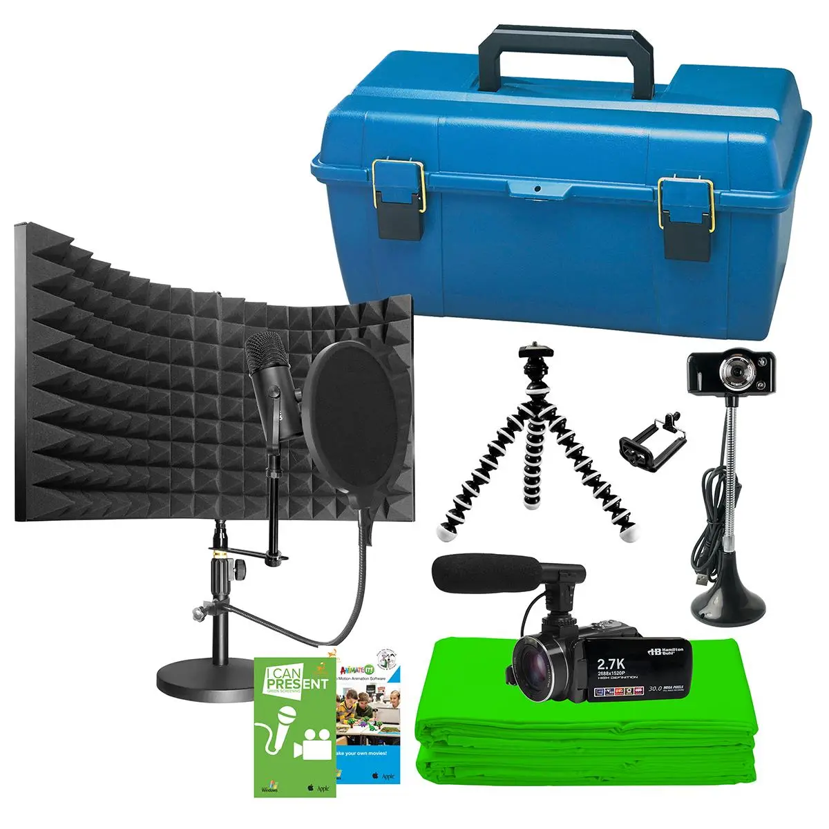 Hamilton Buhl Deluxe Digital Media Production Studio Kit with Smartphone, Audio Adapter, USB Plug